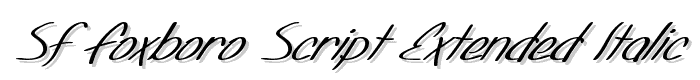 SF Foxboro Script Extended Italic font